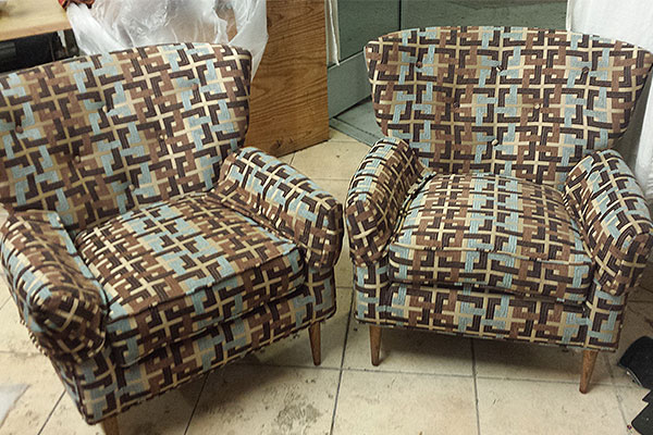 Custom chair upholstered