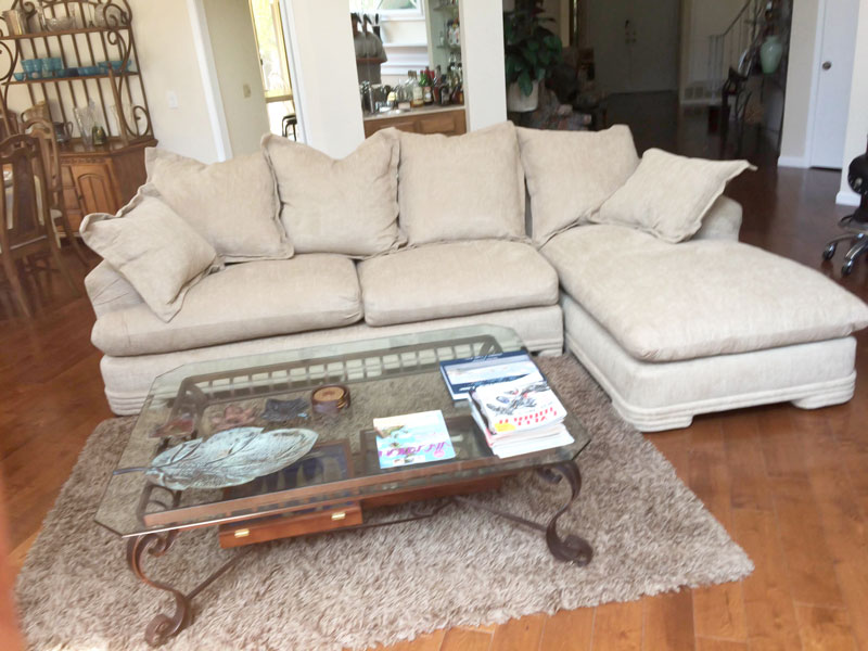 Residential custom sofa reupholstery by ML Upholstery